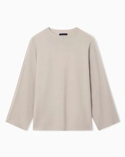 Emporio Armani Sweater With Links Stitch Weave In Gray