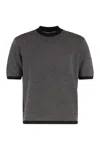 Emporio Armani Sweater With Short Sleeves In Black