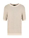 Emporio Armani Asv Lyocell-blend Jumper With Lettering Intarsia