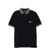 Emporio Armani Piqué Polo Shirt With Super-embossed Ea Embroidery In Black