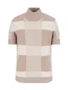Emporio Armani Check Wool And Cashmere Sweater