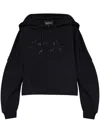 Emporio Armani Logo-print Cotton Hoodie In Black