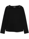 Emporio Armani Black Crystal-embellished Sweatshirt In Black
