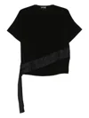 Emporio Armani Strap-detail T-shirt In Black