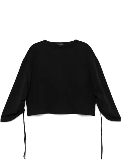 Emporio Armani Soft Scuba-jersey Sweatshirt In Black