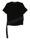Emporio Armani Strap-detail T-shirt In Black