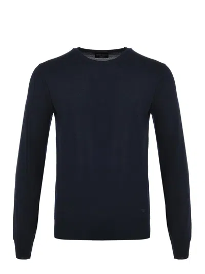Emporio Armani Sweaters In Blue