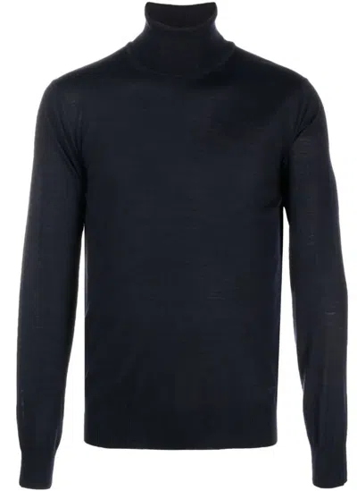 Emporio Armani Sweaters In Blue