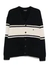 Emporio Armani Wool V-necked Cardigan In Multi