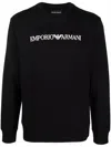 Emporio Armani Logo-print Crew-neck Sweatshirt In Multicolor