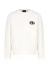 Emporio Armani Men's Logo Cotton Sweatshirt In White