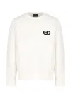 Emporio Armani Men's Logo Cotton Sweatshirt In White
