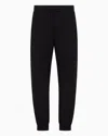 Emporio Armani Asv Jersey Drawstring Joggers In Black