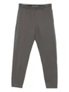 Emporio Armani Relaxed Fit Trousers Cuffed Hems In Gray