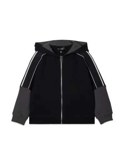 Emporio Armani Cozy Mini Sweatshirt For Boys In Black