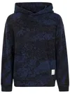 Emporio Armani Hooded Sweater Long Sleeves In Black Cosmo
