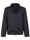 Emporio Armani Travel Essentials Full-zip Sweatshirt In Double Jersey In Blue