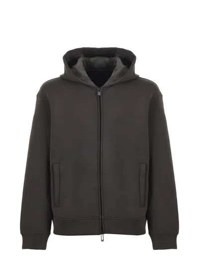 Emporio Armani Sweatshirt In Brown