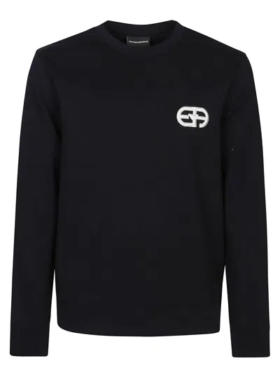 Emporio Armani Sweatshirt  In Blu Navy