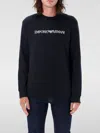 Emporio Armani Logo Printed Crewneck Sweatshirt In Blau