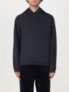 Emporio Armani Jacquard Logo Hoodie In Blau