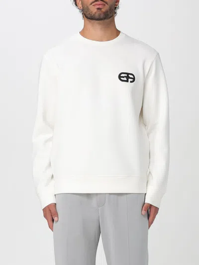 Emporio Armani Logo Cotton Sweatshirt In White