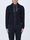 Emporio Armani Cotton-blend Logo Zip-up Hoodie In Navy