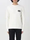Emporio Armani Men's Logo Cotton Sweatshirt In Weiss