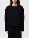 Emporio Armani Women Black Cotton Crewneck Sweatshirt, Xs Luxury Sweatshirts & Hoodies For Women Darveys In Black