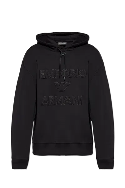 Emporio Armani Sweatshirt From The Sustainability Collection In Black