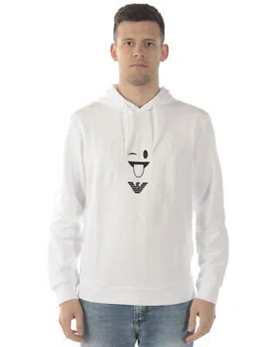 Pre-owned Emporio Armani Sweatshirt Hoodie Man White 3g1m71 1j07z 100 Sz L Make Offer