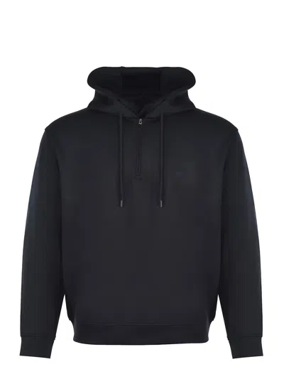 Emporio Armani Sweatshirt In Wool Blend Jersey. In Blue