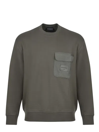 Emporio Armani Sweatshirt Made Of Cotton In Green
