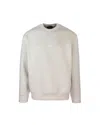 Emporio Armani Sweatshirt With Ecru Logo In Neutral