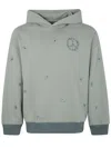 Emporio Armani Hooded Sweatshirt With Ribbed Cuffs And Hem In Wrought Iron