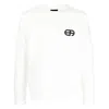 Emporio Armani Men's Logo Cotton Sweatshirt In White
