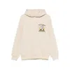 Emporio Armani Asv New York Capsule Collection Eat Nyc Print Jersey Hooded Sweatshirt In Neutral