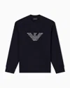 Emporio Armani Asv Double-jersey Sweatshirt With Oversized Embroidery