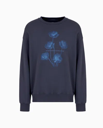 Emporio Armani Sweatshirts Without Hood In Blue