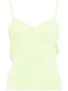 Emporio Armani Sweetheart-neck Ribbed Tank Top In Green