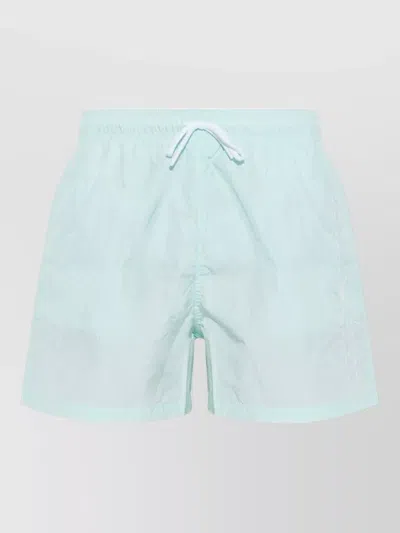 Emporio Armani Swim Shorts Drawstring Waist Elastic Logo Side In Transparent