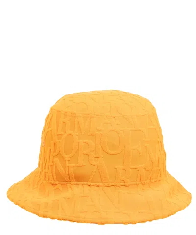 Emporio Armani Swimwear Hat In Orange