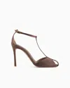 Emporio Armani T-riemen-sandalen Mit Satinabsatz Und Strasssteinen