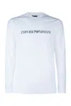 Emporio Armani Logo Print Long-sleeved Sweatshirt In 146