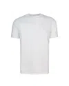 Emporio Armani White T-shirt With Micro Eagle In Tone On The Chest