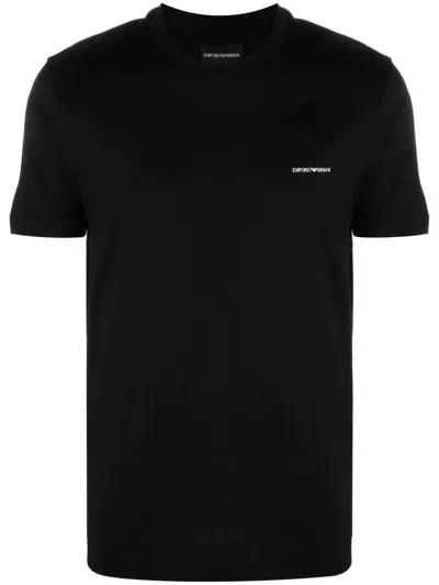 EMPORIO ARMANI T-SHIRT WITH LOGO LETTERING ON THE FRONT