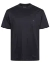 Emporio Armani Crew Neck Modal Blend Short Sleeve Top In Black