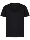 Emporio Armani Man T-shirt Midnight Blue Size Xxxl Cotton In Black