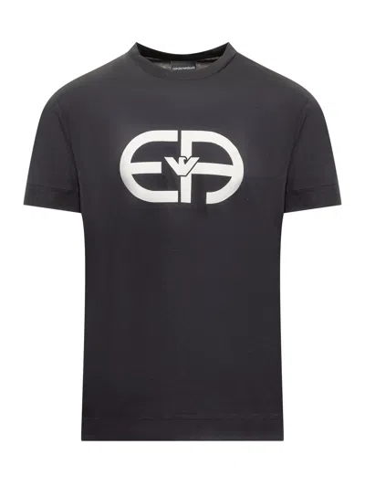 Emporio Armani T-shirt In Blu Navy