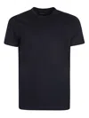 Emporio Armani Blend Cotton Crewneck T-shirt In Blue